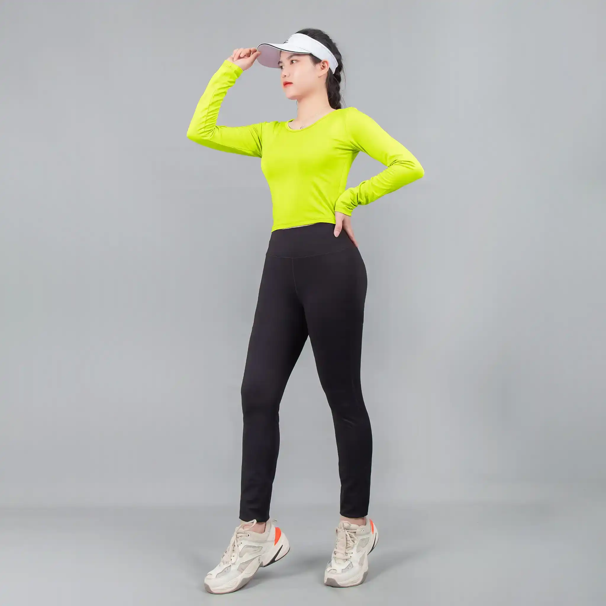  Bộ đồ thể thao Gladimax quần Genmax V3 & Croptop dài tay phù hợp Yoga, gym, đạp xe, dance 